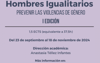 Abierto el plazo de matricula en los cursos de formación permanente del Observatorio de las Maculinidades